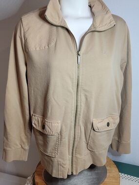 Ralph LAUREN Beige Zip-Front Lightweight Jacket